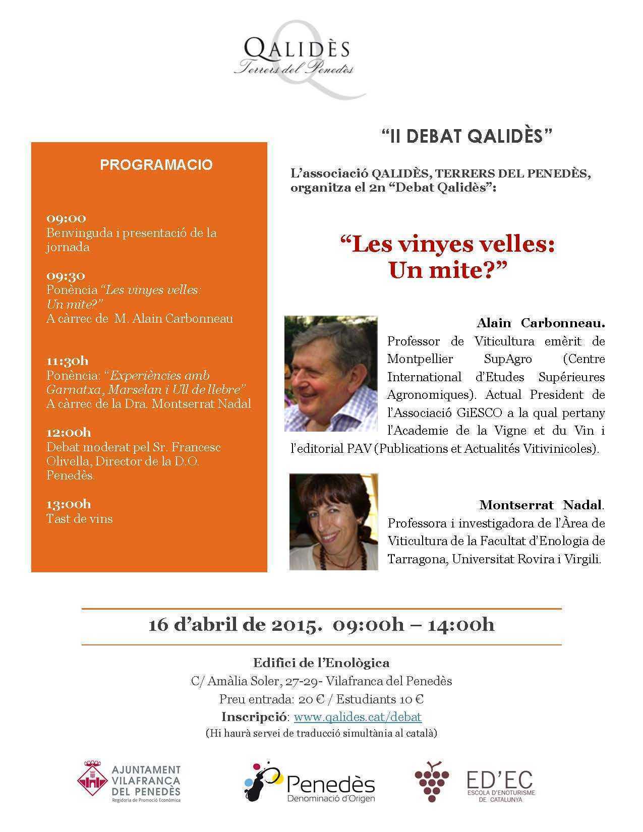 Segon "Debat Qalidès" – Les vinyes velles: un mite?