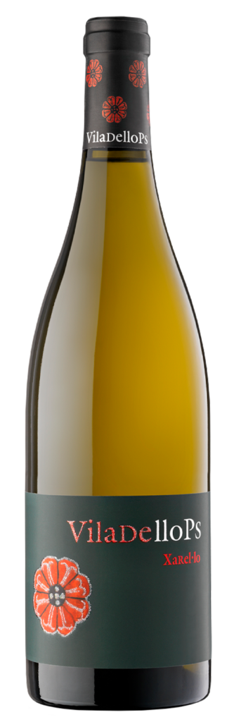 Ampolla de vi blanc Xarel·lo de Finca Viladellops.