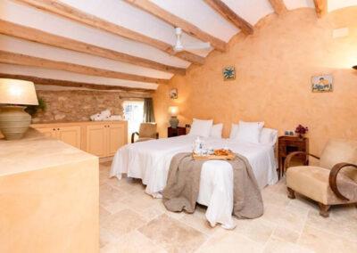 Inés room in the Bed and Breakfast in Finca Viladellops near Barcelona and Sitges